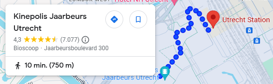Reistijd, routevoorbeeld