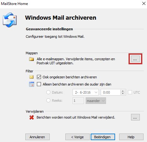 Archiveren e-mail met Mailstore