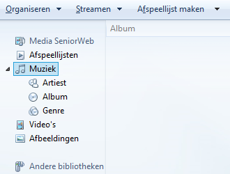 Windows Media Player bibliotheek