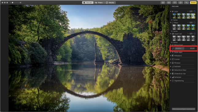 Foto retoucheren in app Foto's
