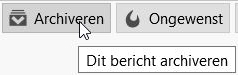 Het scherm met de knop 'Archiveren'