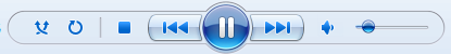 Windows Media Player, de knoppen