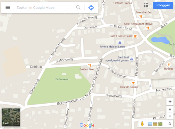 Het overzicht van Google Maps