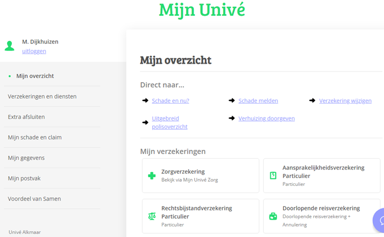 Persoonlijke gegevens in een account