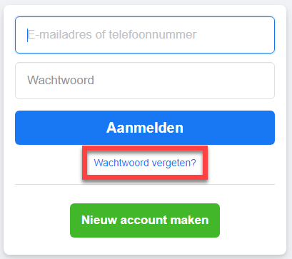 Wachtwoord vergeten