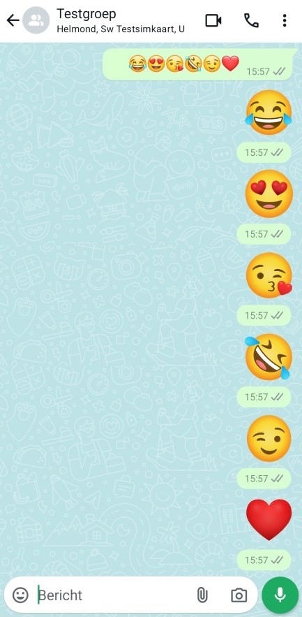 WhatsApp bewegende emoji