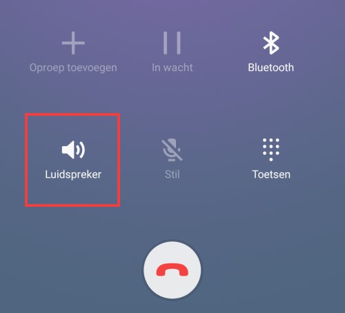 Gesprek op luidspreker