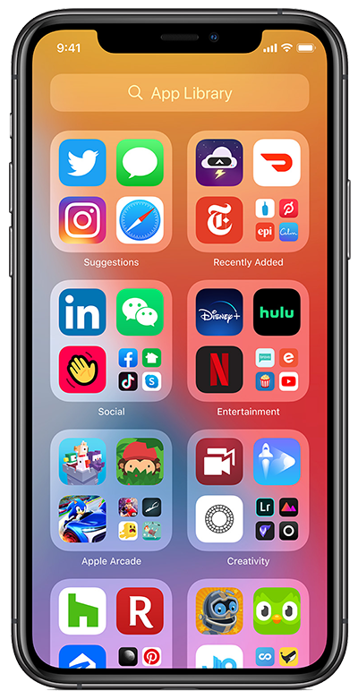 Appbibliotheek in iOS 14