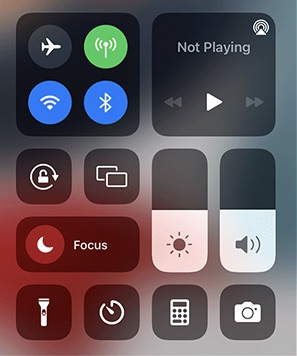 iPhone Bedieningspaneel