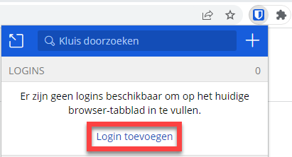 Handmatig inloggegevens opslaan in Bitwarden