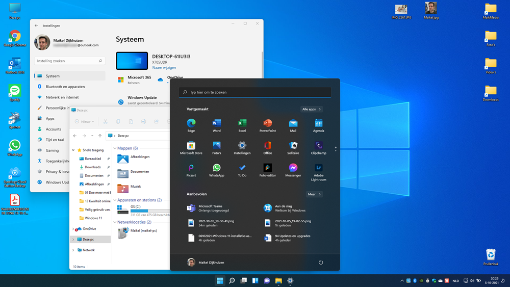 Nieuw Startmenu Windows 11